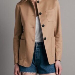 rag & bone Sid Cotton Pique Unlined Blazer in Camel Size 8